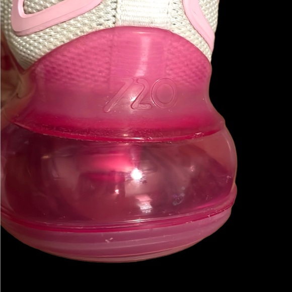 Nike Air Max 720 White Pink Rise Lazer Fuchsia Athletic Shoes Sneaker Size 6.5 - Picture 8 of 16
